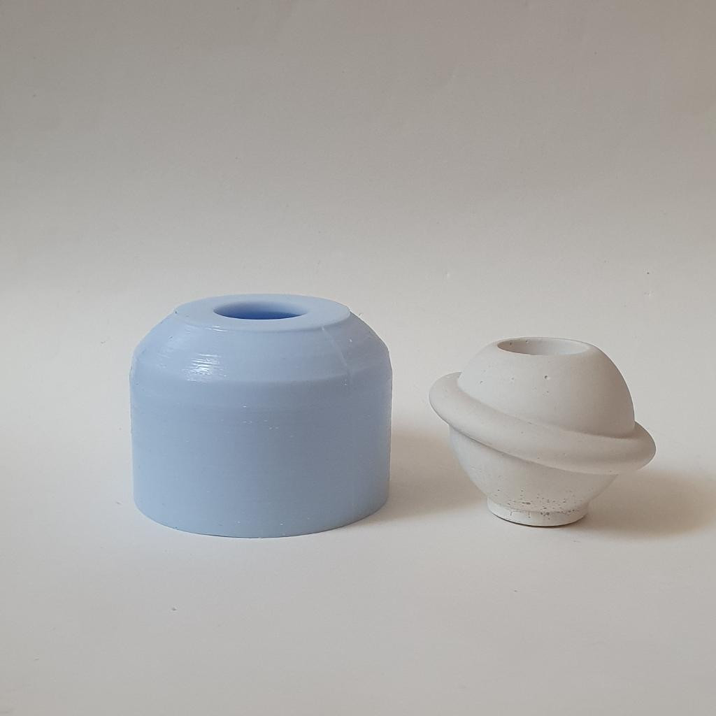 Силиконовая форма держатель (подсвечник) Планета