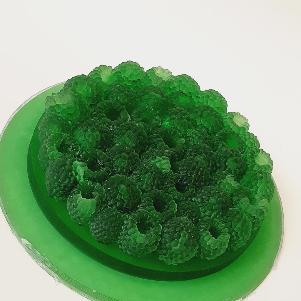 Модель для заливки силиконом Поднос (вставка) Малина с готовой основой и разборными опалубками