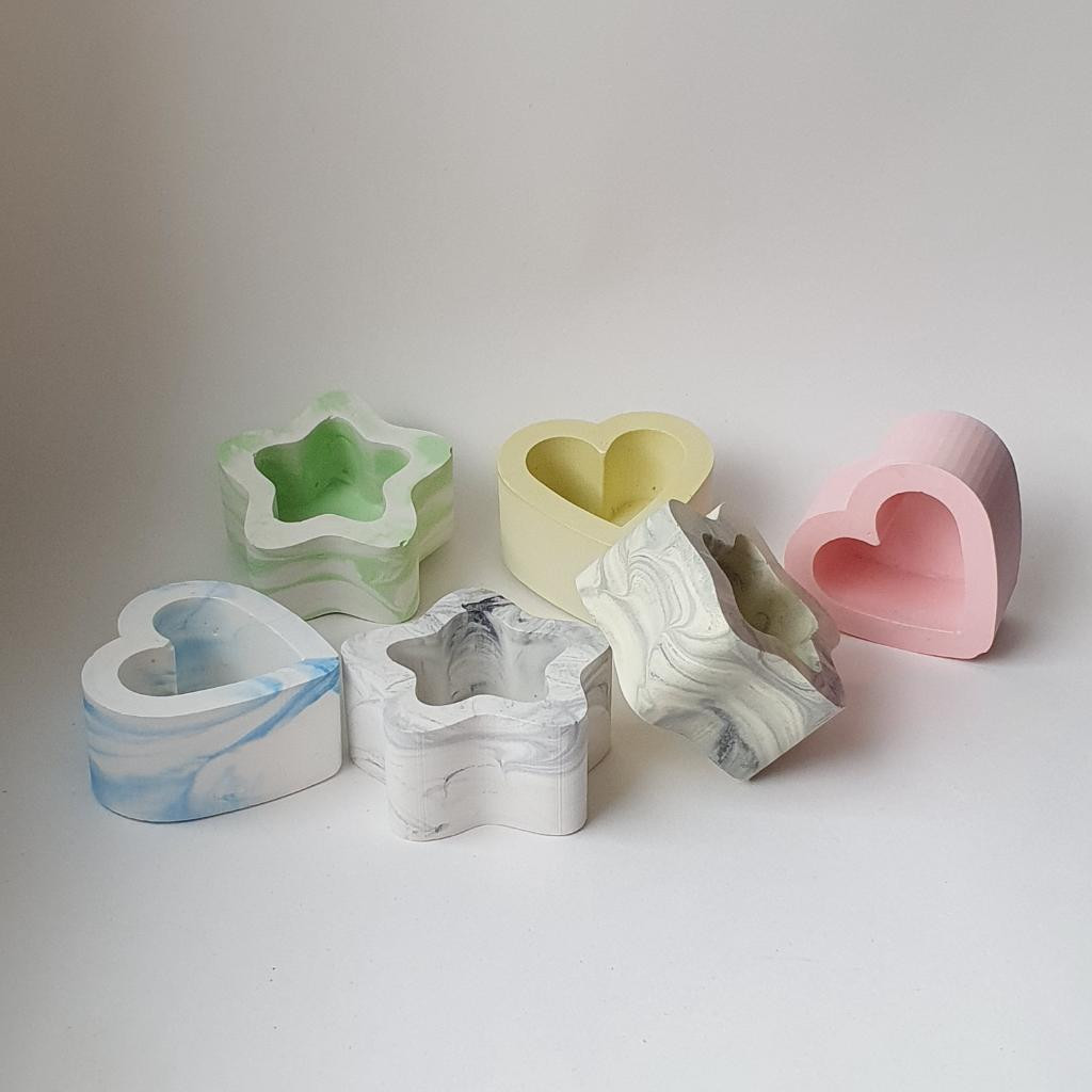 Гипсовое кашпо Чайные свечи