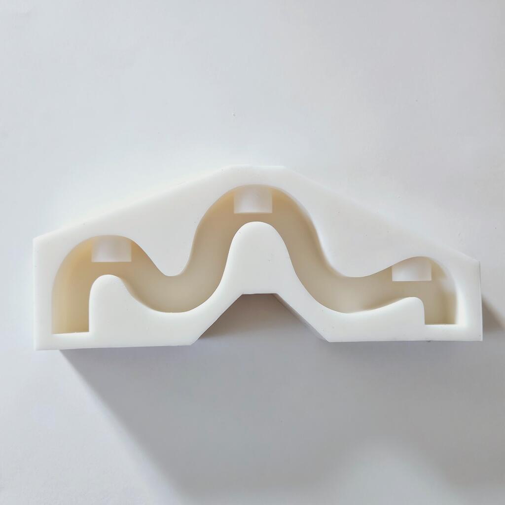 Силиконовая форма подсвечник Волна
