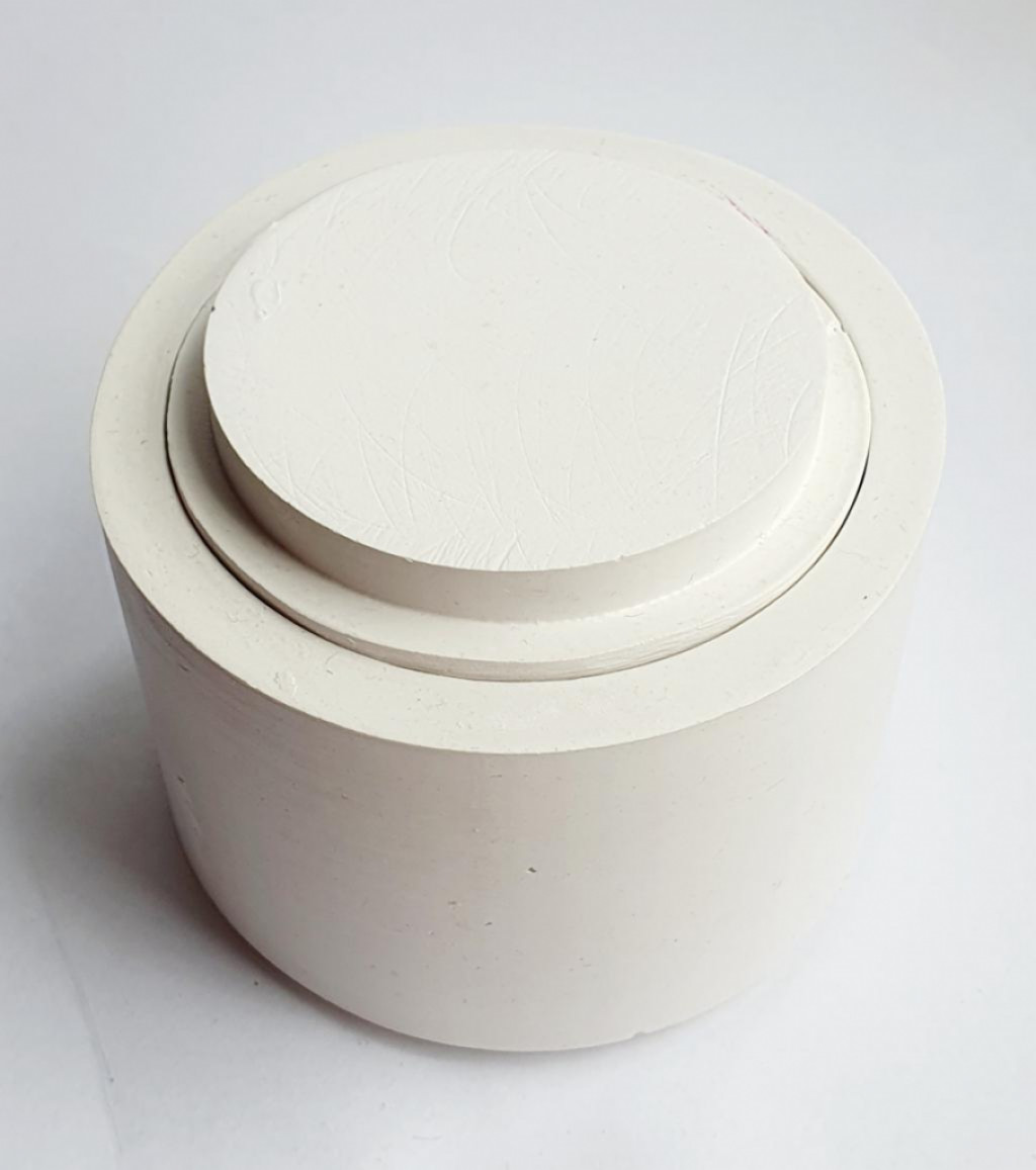 Гипсовое кашпо Бочонок с крышкой