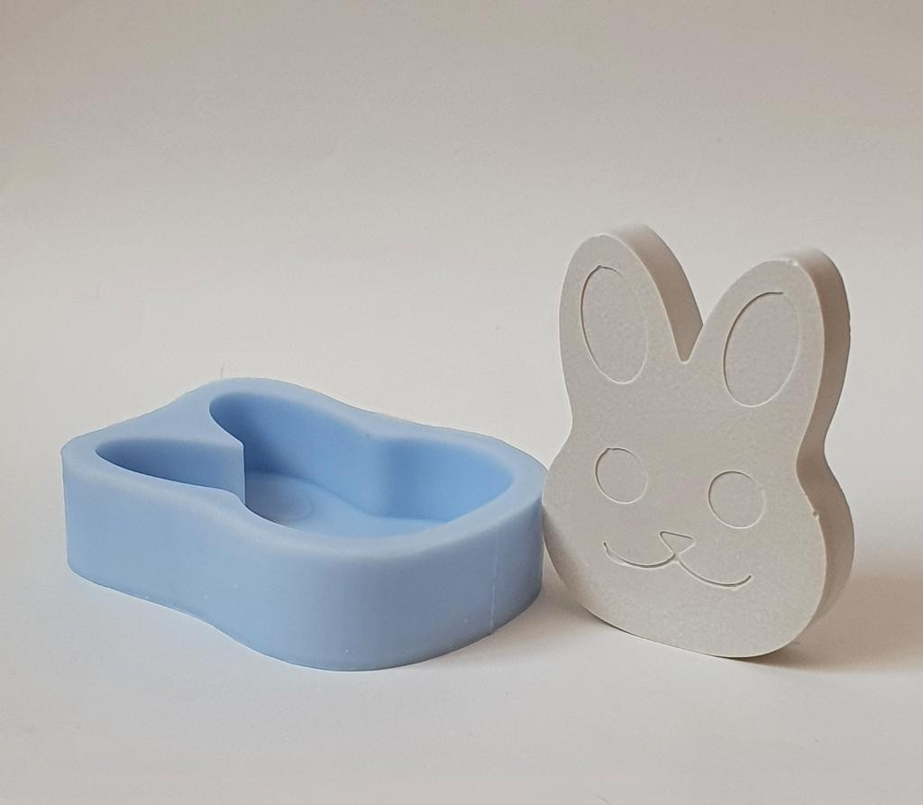 Силиконовая форма Зайчик мордочка