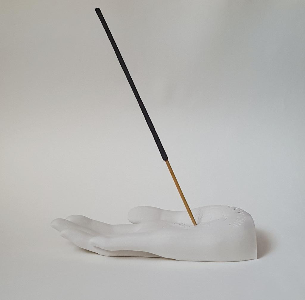 Силиконовая форма поднос Рука с отверстием для благовоний