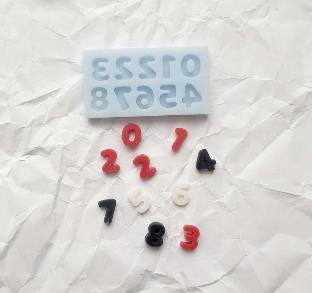 Силиконовая форма Цифры мини