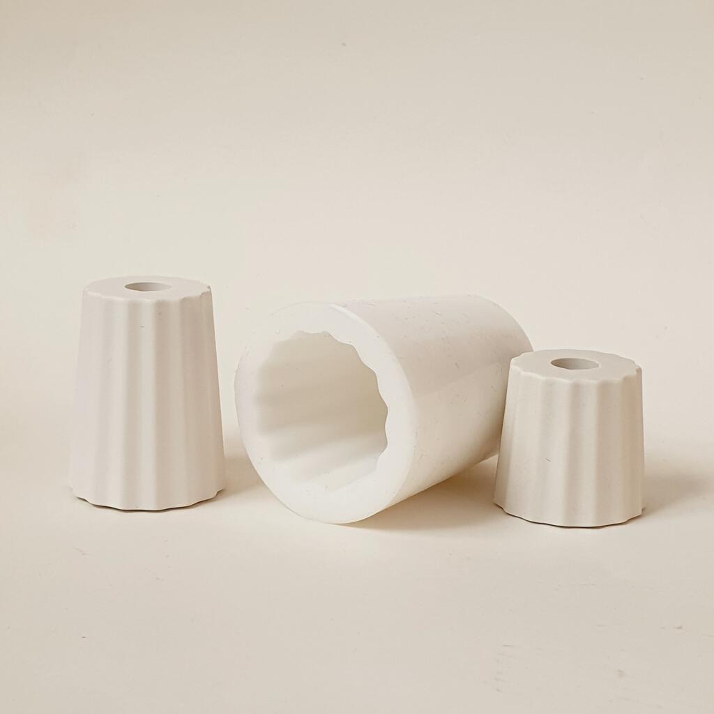 Силиконовая форма подсвечник для бентосвечи Линии