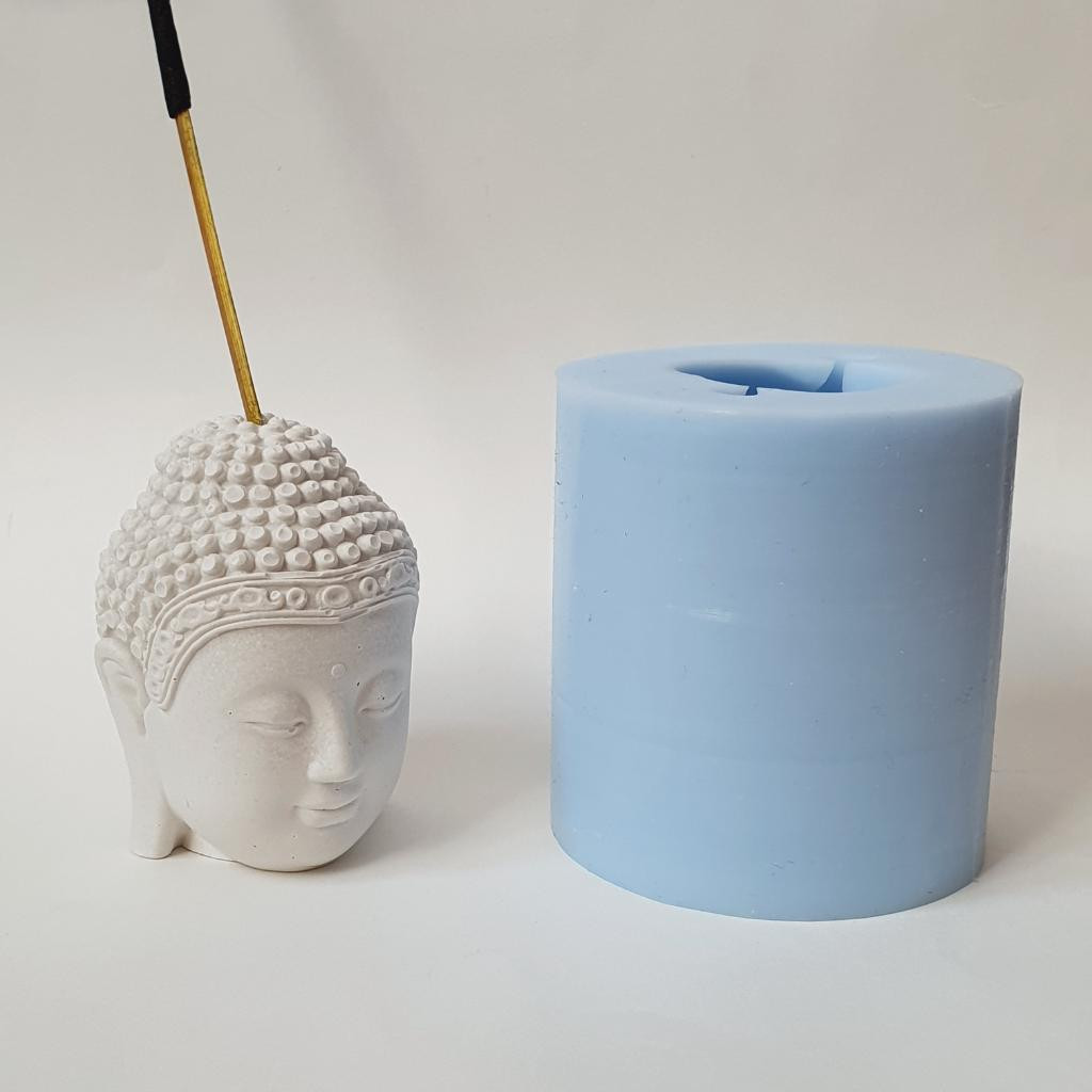 Силиконовая форма Будда с отверстием для благовония