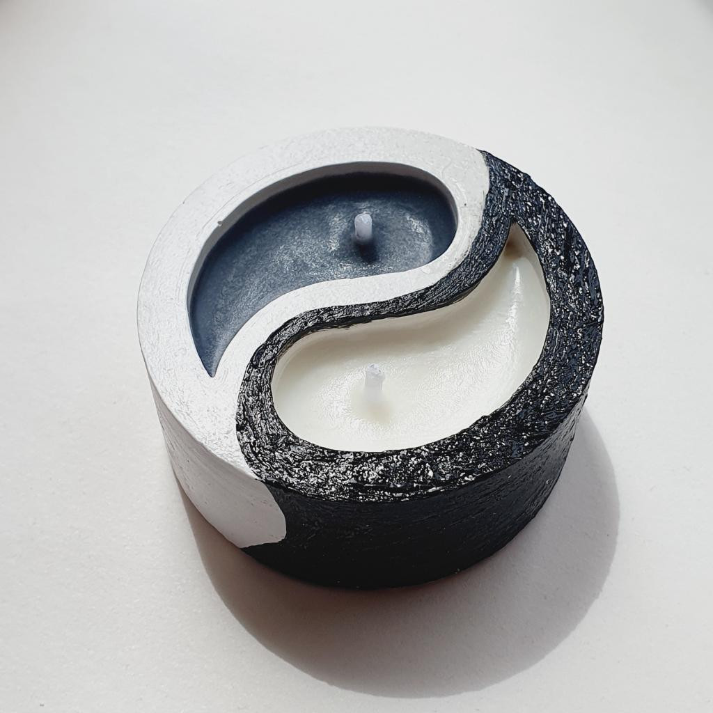 Кашпо из гипса Инь Янь