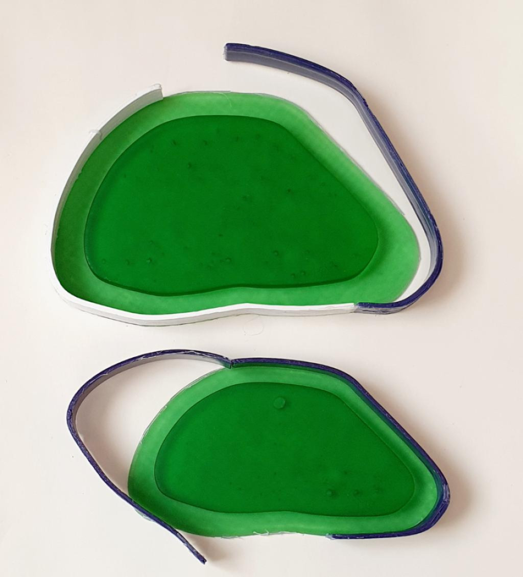 Модель для заливки силиконом Подставка (поднос) Абстракция