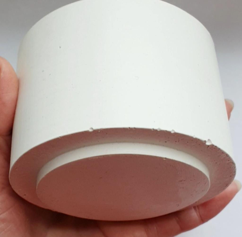 Гипсовое кашпо Бочонок с крышкой