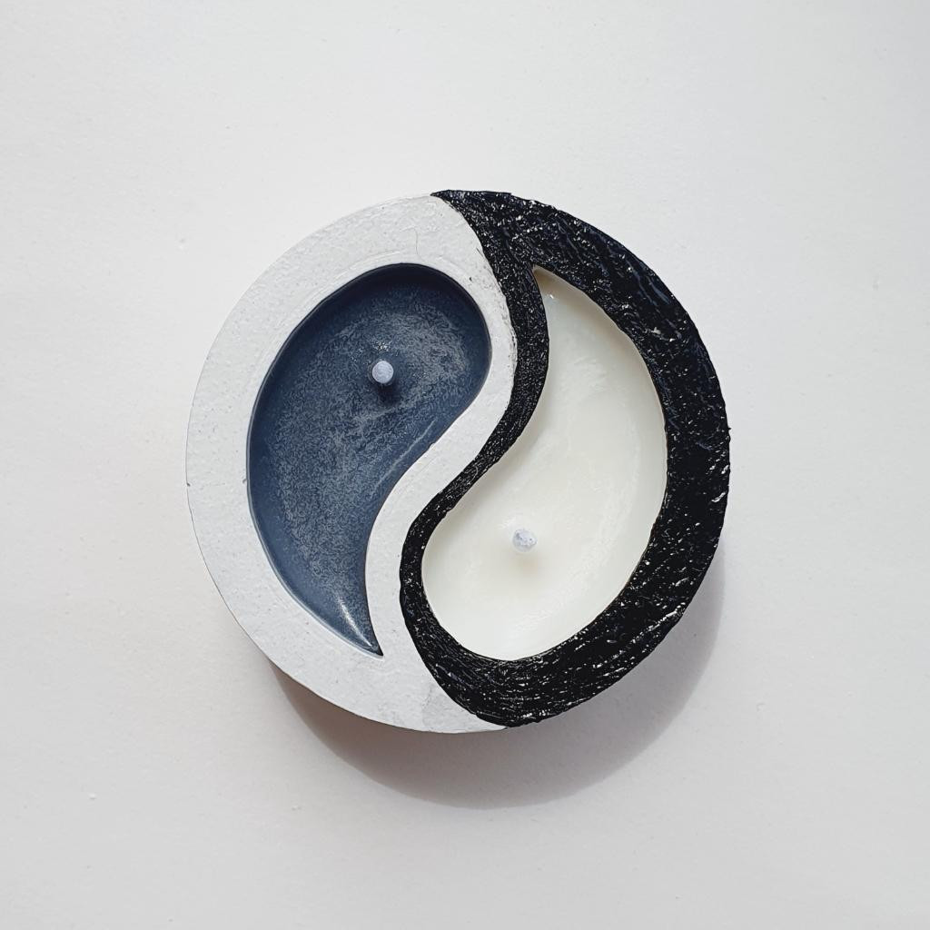 Кашпо из гипса Инь Янь