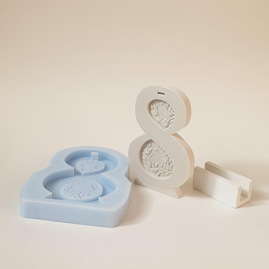 Силиконовая форма Саше 8 марта с тюльпанами