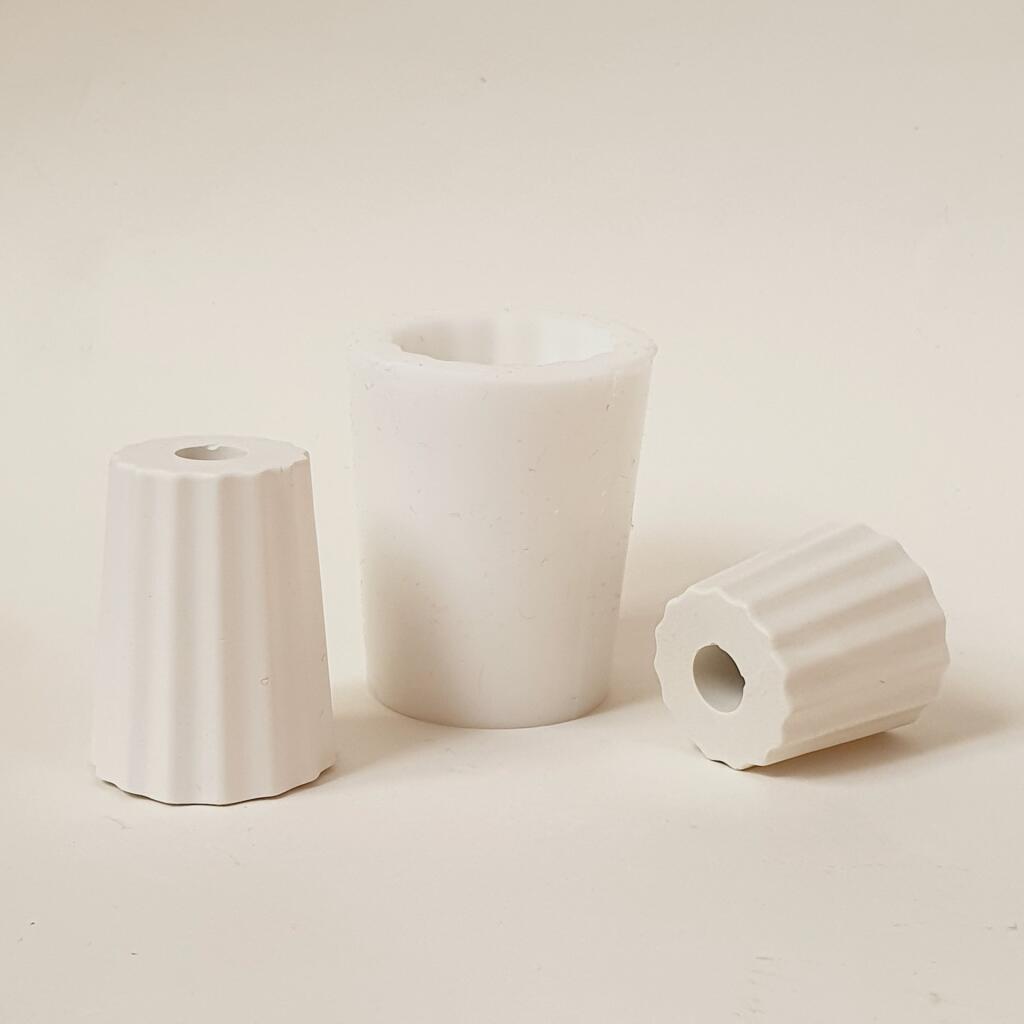 Силиконовая форма подсвечник Линии 5 см