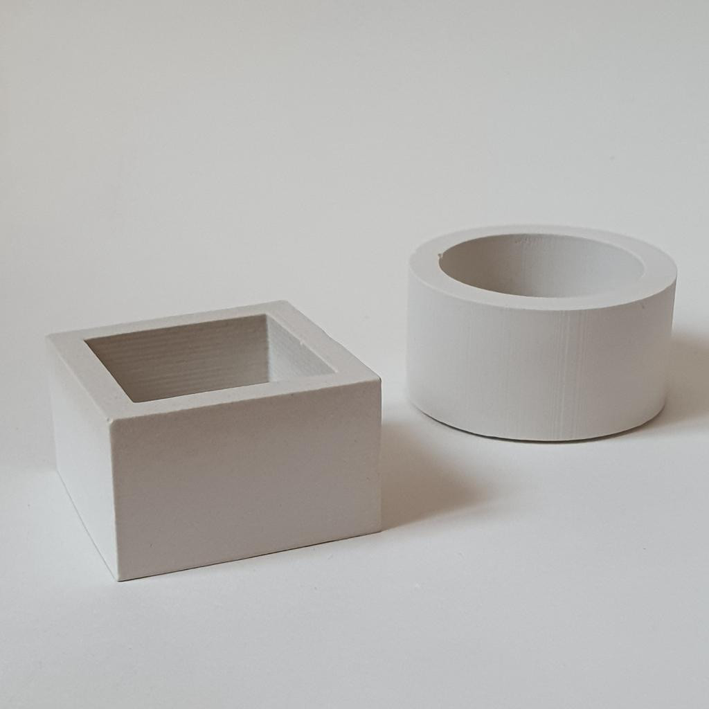 Гипсовое кашпо Чайные свечи