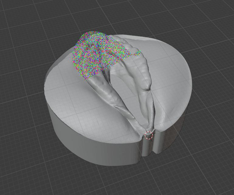 Мастер - модель "Вагина круглая" с уже готовой опалубкой и дном.