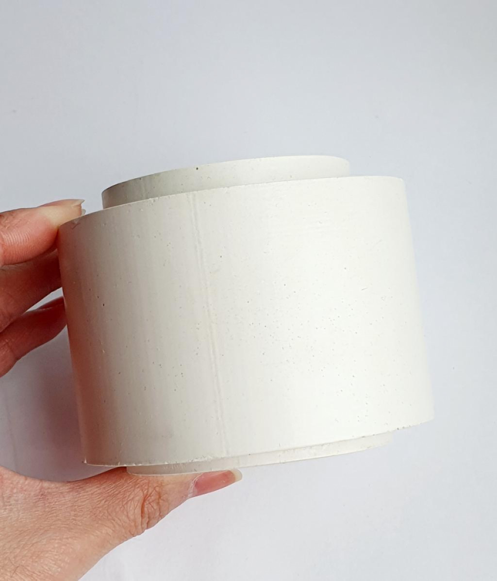 Гипсовое кашпо Бочонок с крышкой