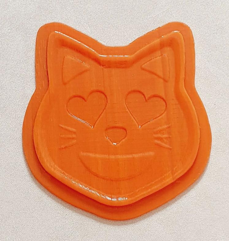 Форма для бомбочек "Кошка Эмоджи "