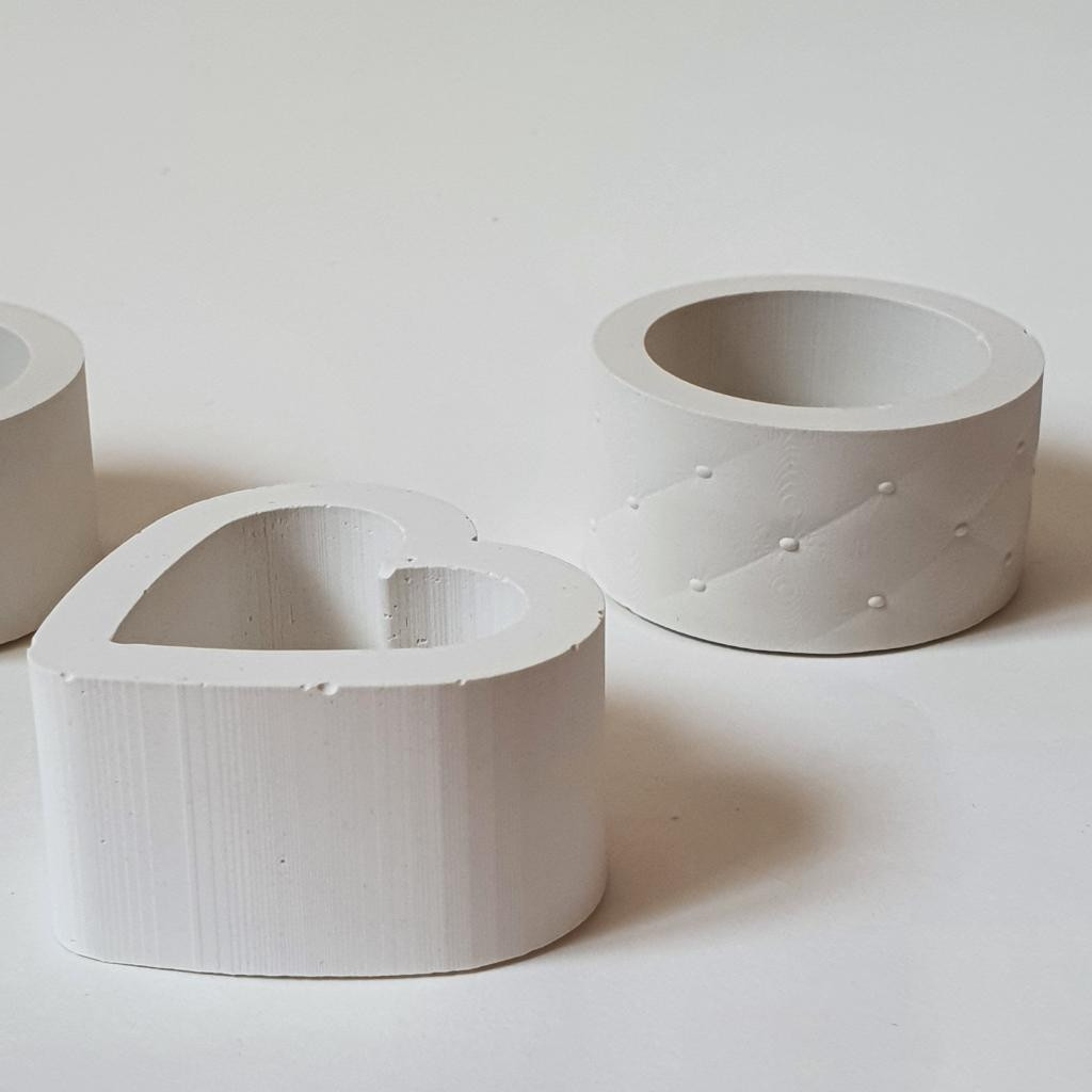 Гипсовое кашпо Чайные свечи