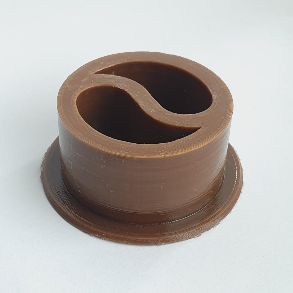 Модель для заливки силиконом Инь Янь с основой и раздельными опалубками