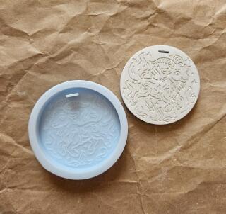 Силиконовая форма саше круг огненная Коза