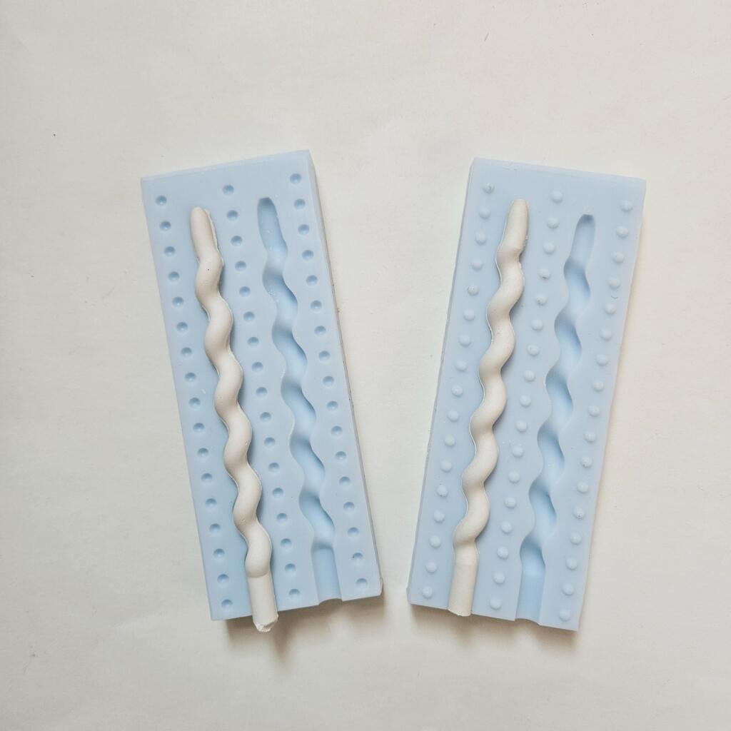 Силиконовая форма бентосвечи палетка Змейка