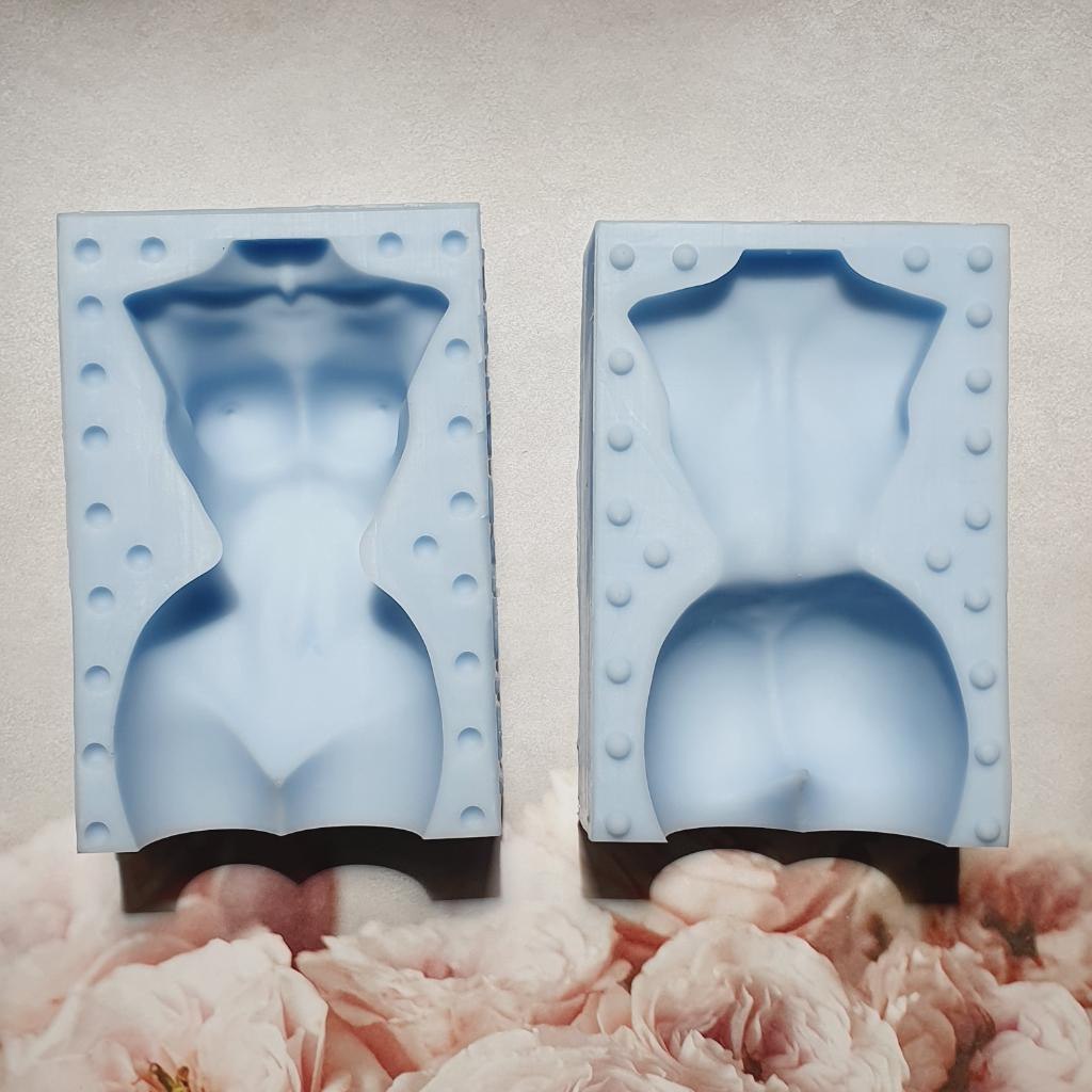 Модель для заливки силиконом Женский торс с готовой основой и разборными опалубками