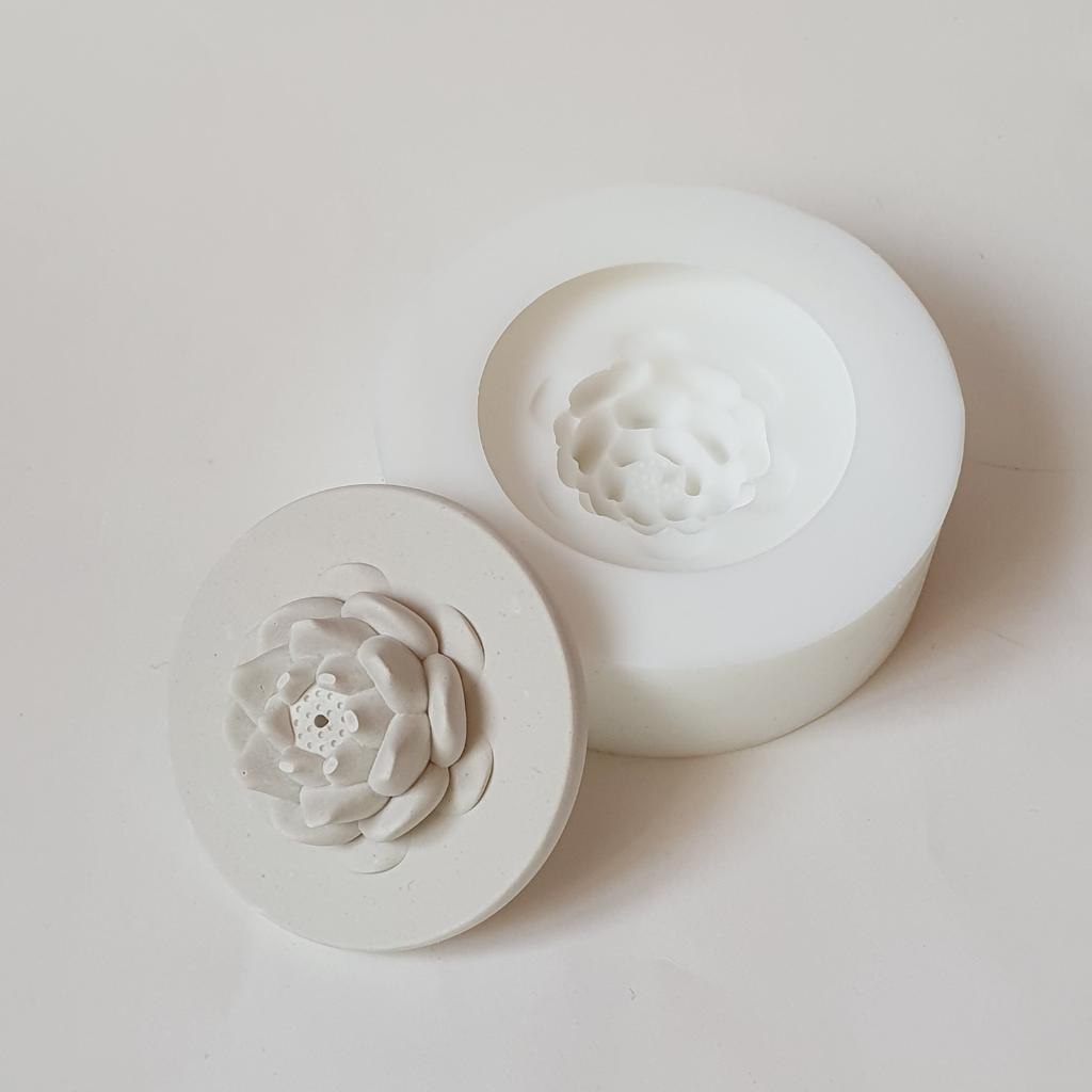 Силиконовая форма  Крышка Istanbul 190 с лотосом (держатель для благовоний)