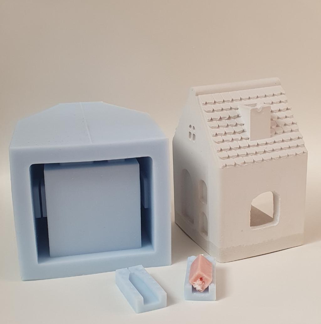 Силиконовая форма  Домик и мини свечка