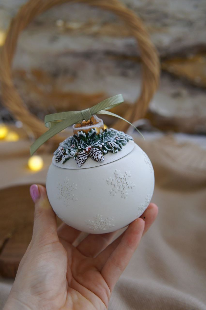 Новогодний шар кашпо