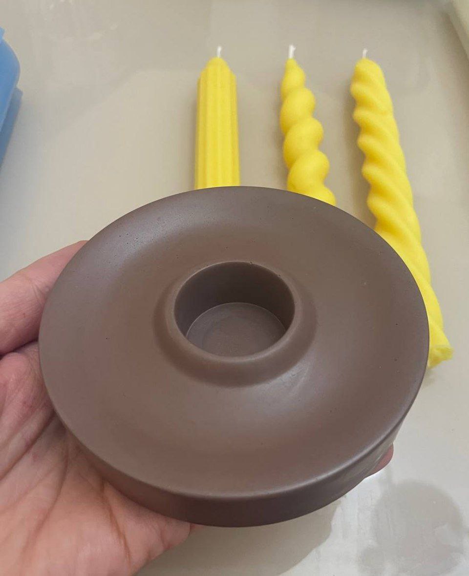 #ваши_отзывы на подсвечник для свечей диаметром в 3 см и столовые свечи)